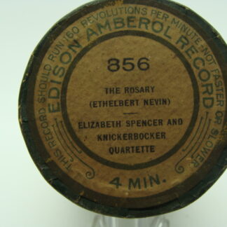 Edison 4 Minute Cylinder..."The Rosary"