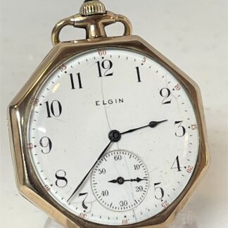 Men's Elgin 12 size in Yellow Gold Filled Octagon Case