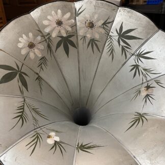 Beautiful Silver Phonograph Horn with Flowers