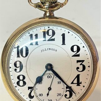 Illinois 19 jewel "Bunn" Motor Barrel Pocket Watch