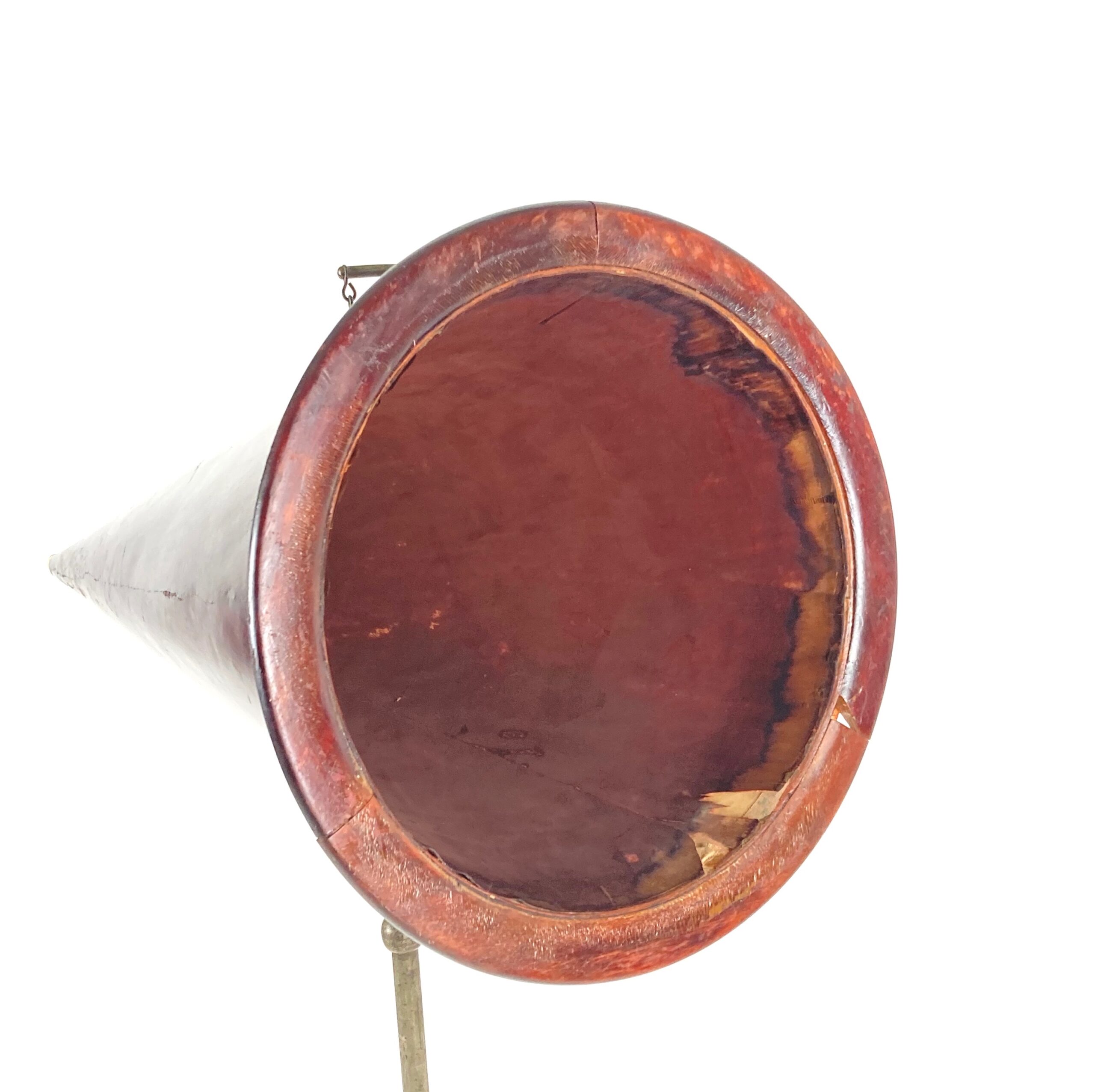 Red Mahogany Wood Phonograph Horn (One of a Kind!) - Image 3