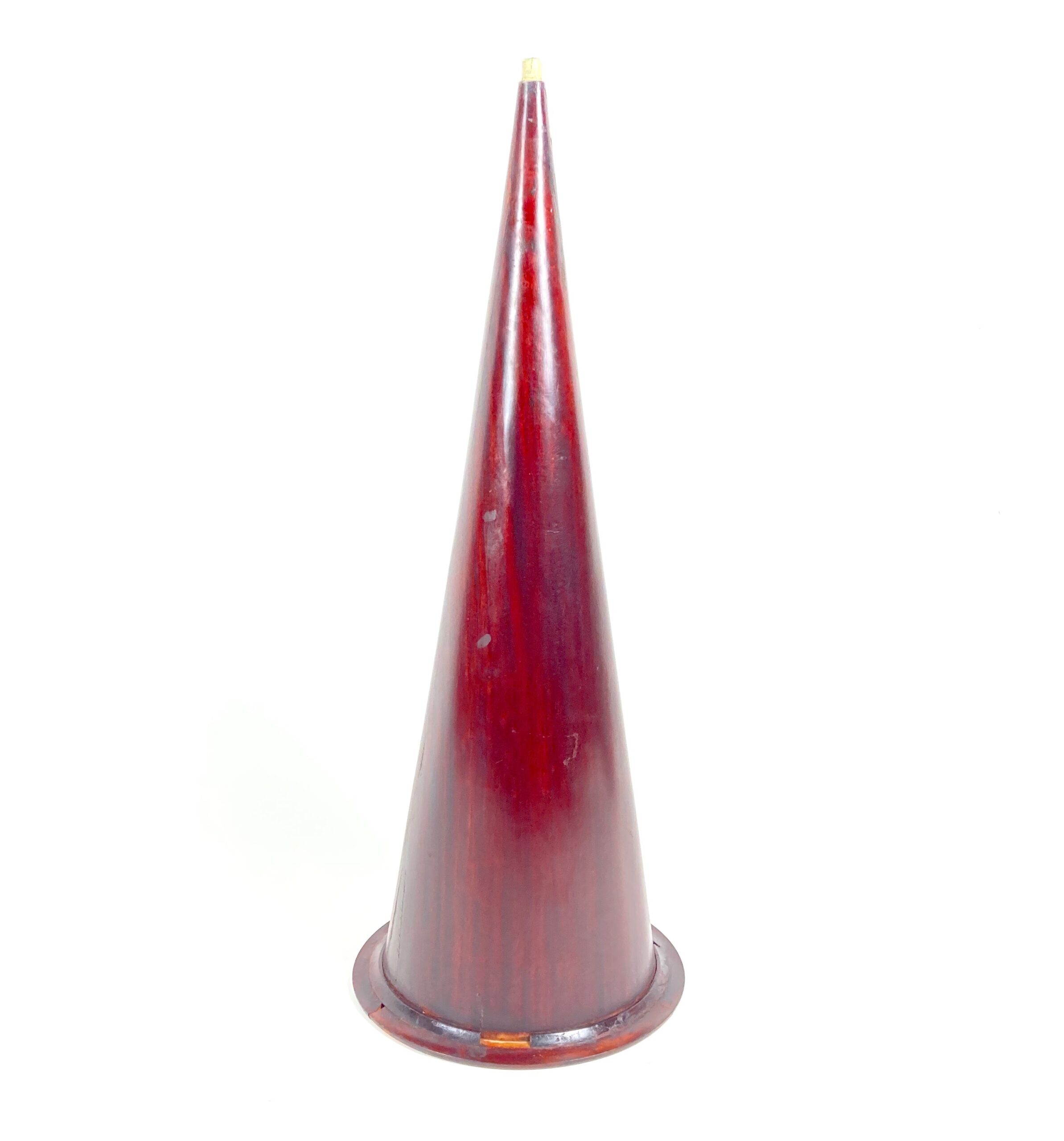 Red Mahogany Wood Phonograph Horn (One of a Kind!) - Image 6