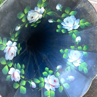 Beautiful All Original "T and T" Dark Blue Horn with Flowers