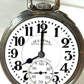 Illinois Bunn Special 23 jewel 60 Hour Railroad Pocket Watch with Bunn Special Case!