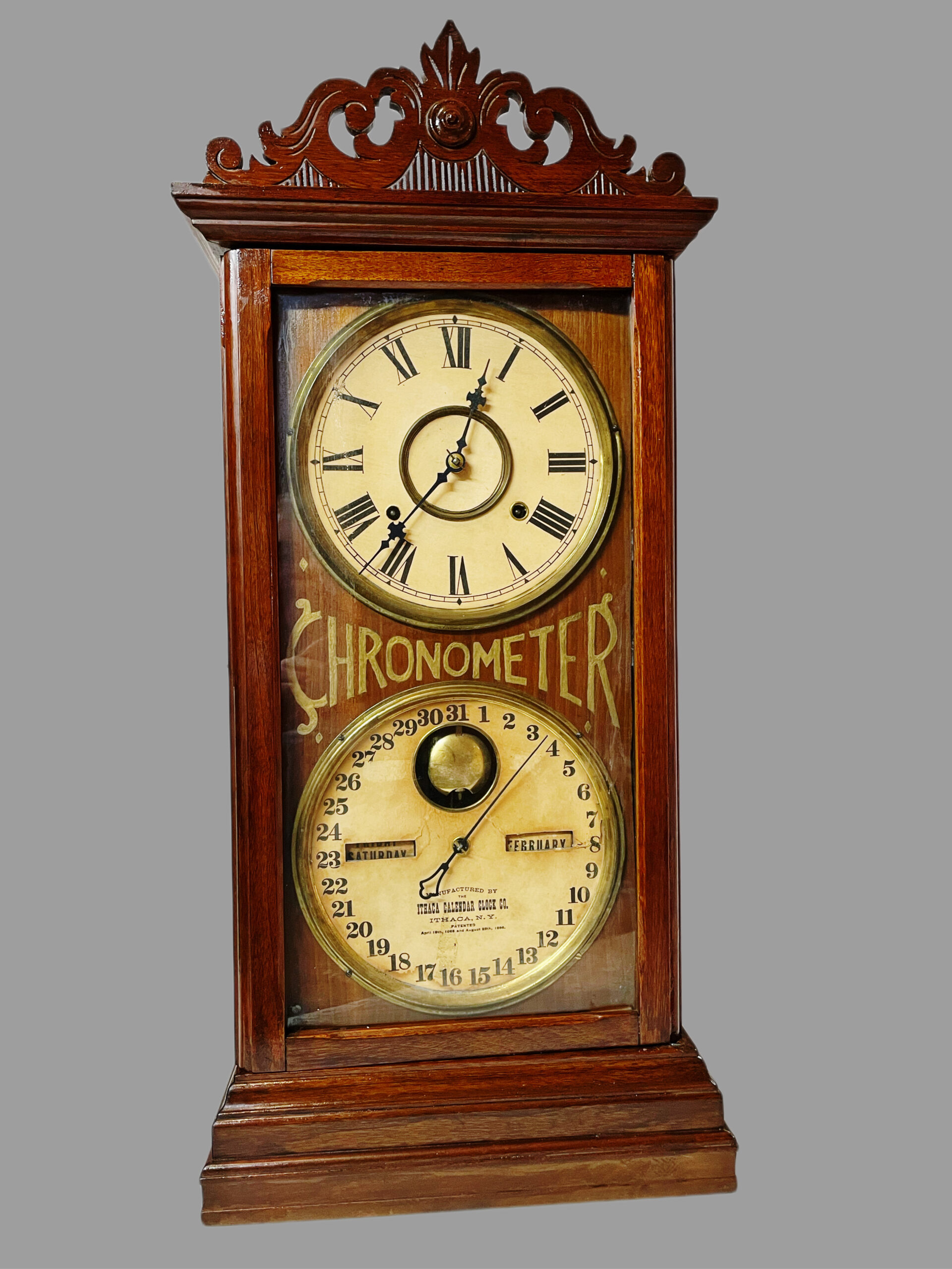 Ithaca Double Calendar “Chronometer” Clock - Image 14