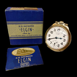 Elgin "B.W. Raymond" 21 jewel Railroad Pocket Watch with a Original Box