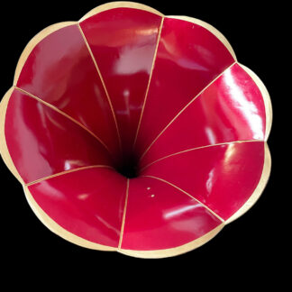 Beautiful Burgundy Horn with Gold Trim