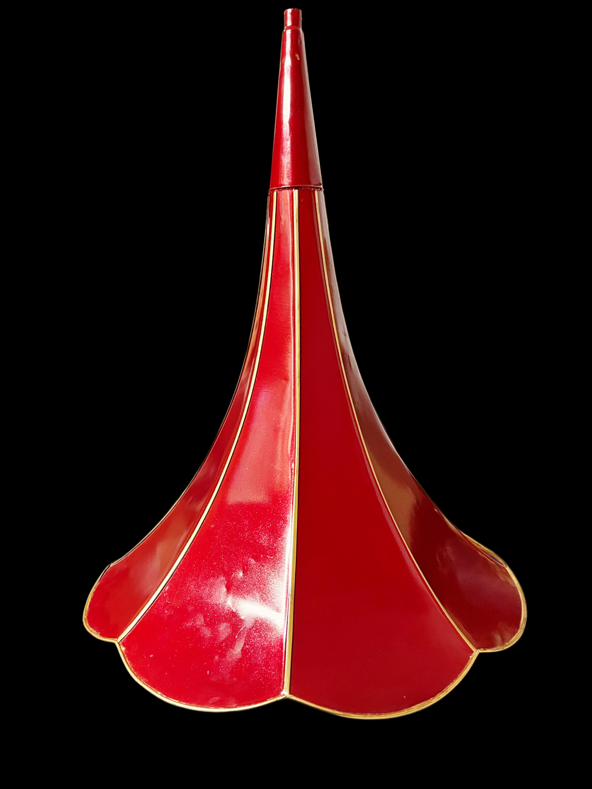 Beautiful Burgundy Horn with Gold Trim - Image 3